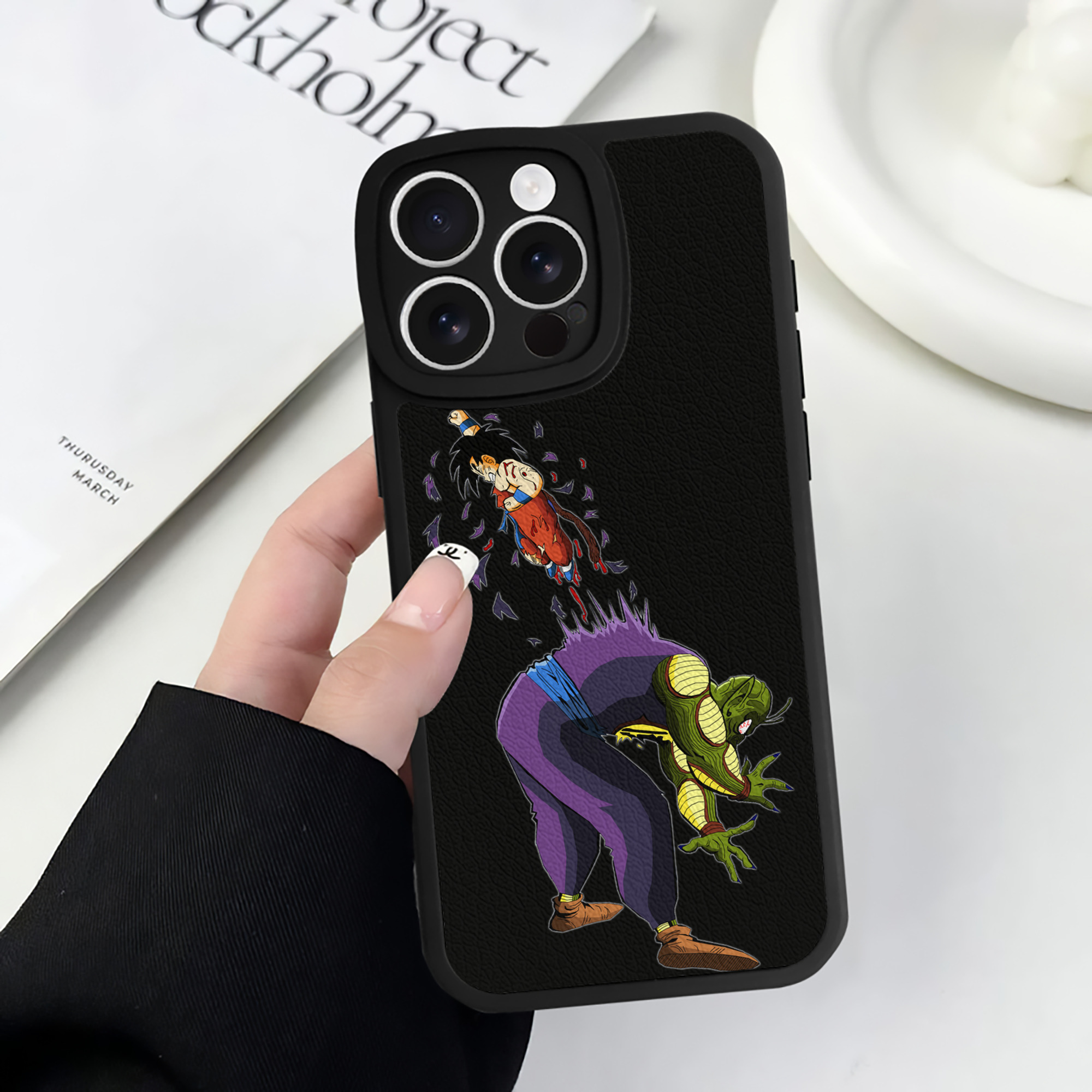（画像用） ドラゴンボール DRAGON BALL 【iPhone 16シリーズ対応】シリコンスマホケース（レザー調） 材質：シリコン